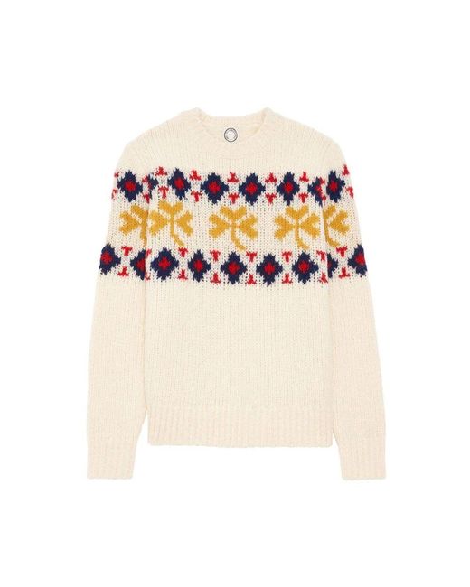 Ines De La Fressange Paris White Joia ecru jumper - joia ecru pullover