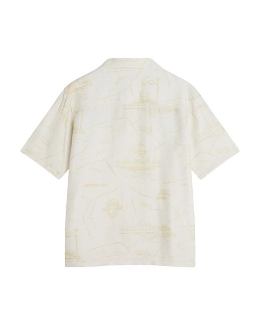 Maison Kitsuné White Short Sleeve Shirts for men
