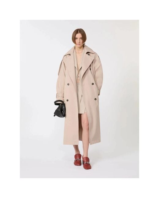 Sportmax Natural Trench Coats