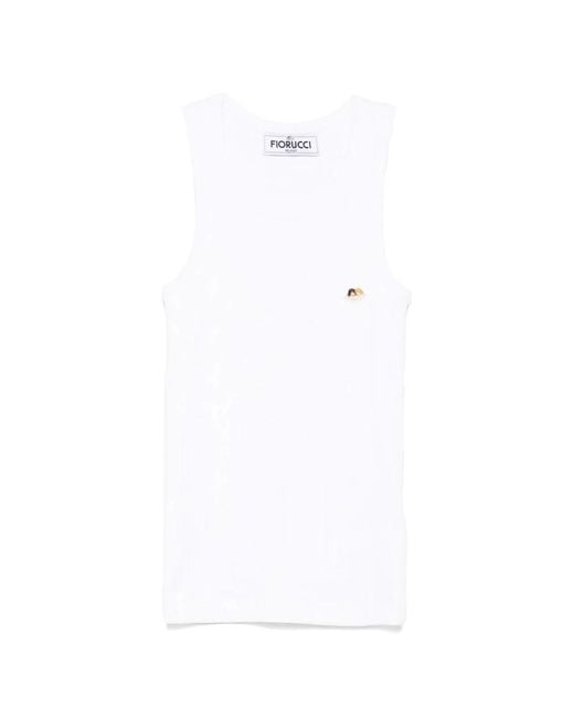 Fiorucci White Sleeveless Tops