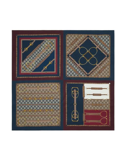 Silky Scarves Gucci de color Blue
