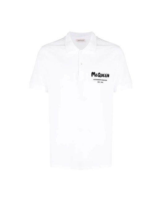 Alexander McQueen White Polo Shirts for men