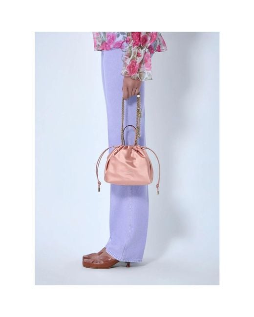 Chloé Pink Icons Mini Chain Drawstring Bag