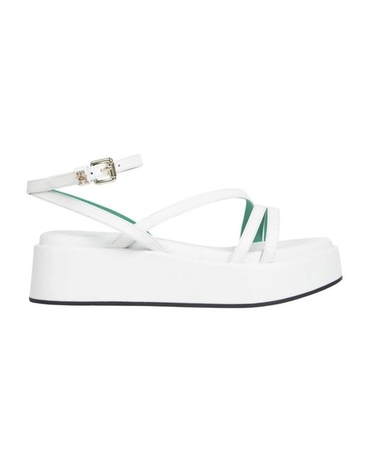 Shoes > sandals > flat sandals Tommy Hilfiger en coloris White