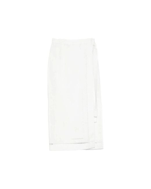 Tela White Maxi Skirts