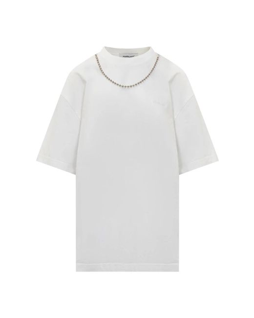 Ambush Tops ,Wit ,Ballchain T-Shirt Voor Vrouwen in het White