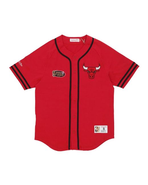 Mitchell & Ness Fitness ,Rood ,Katoen Chicago Bulls Nba Jack Vintage Stijl in het Red voor heren