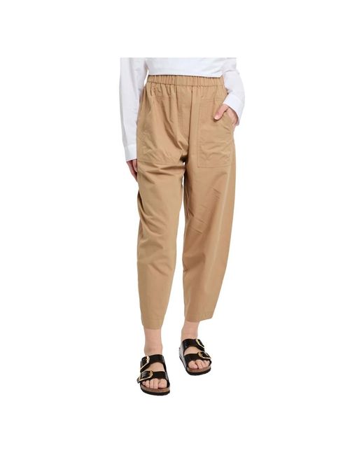 Tapered trousers Ottod'Ame de color Natural