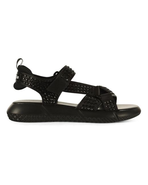 Elena Iachi Black Flat Sandals