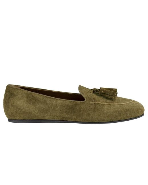 Charles Philip Grüne Kalbsleder Loafer Mokassins in Green für Herren