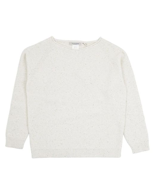 La Fileria White Round-Neck Knitwear