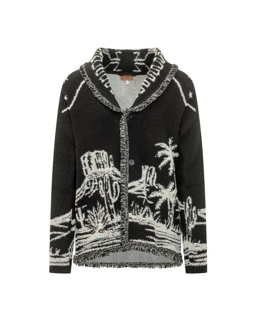 Alanui Omslag Cardigan in het Black voor heren