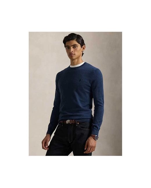 Polo Ralph Lauren Blue Round-Neck Knitwear for men