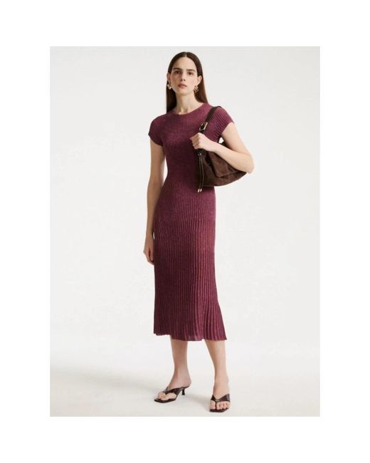 Marella Purple Knitted Dresses