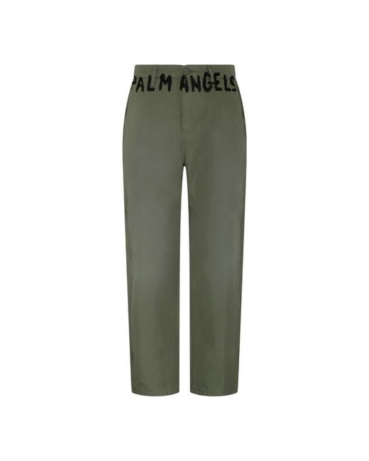 Palm Angels Green Chinos for men