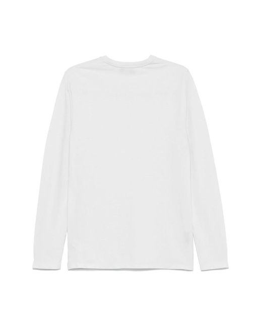 Zanone White Long Sleeve T-Shirts for men