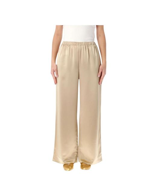 By Malene Birger Natural Wide Trousers