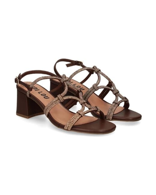 Bibi Lou Brown High Heel Sandals