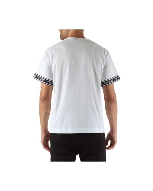 Versace Baumwoll-t-shirt mit logodruck in White für Herren