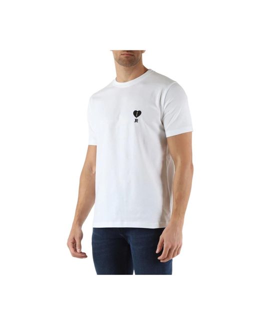 RICHMOND Regular fit logo besticktes t-shirt in White für Herren