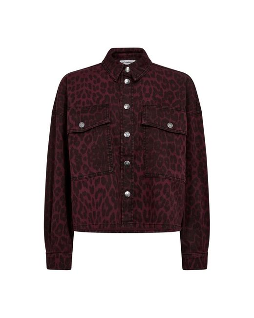 Denim Jackets co'couture de color Purple