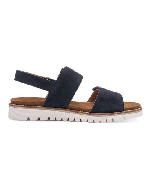 Ara Blue Flat Sandals
