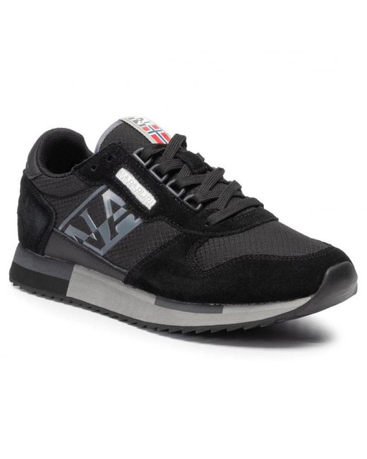 Napapijri Schwarzer Leder/Polyester Virtus Sneaker in Black für Herren