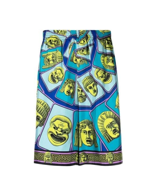 Long Shorts di Versace in Blue da Uomo