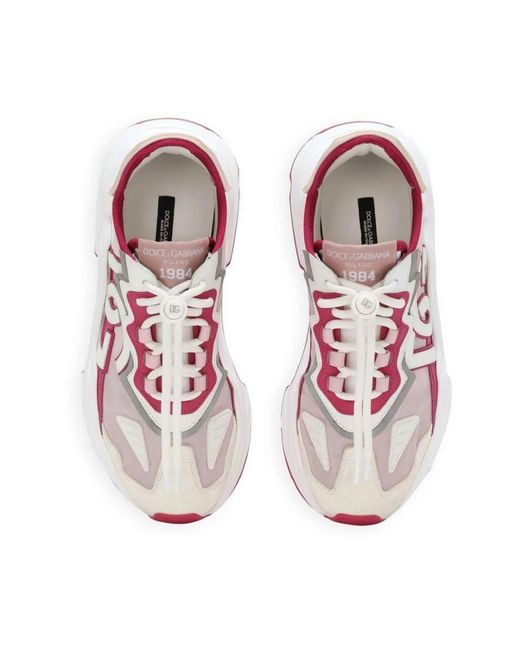 Dolce & Gabbana Pink Sneakers mit panel-design