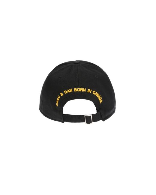 DSquared² Accessoires ,Zwart ,Katoen Baseball Cap in het Red voor heren
