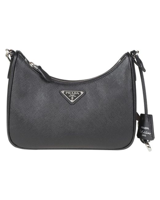 Prada Gray Shoulder Bags