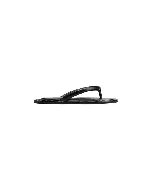 Naked Wolfe Black Flip Flops