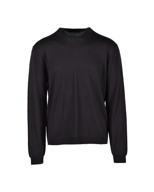 Low Brand Black Round-Neck Knitwear for men