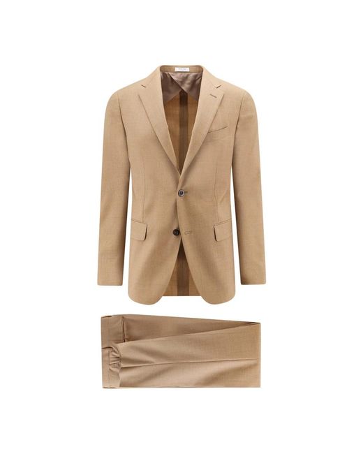 Boglioli Natural Single Breasted Suits for men