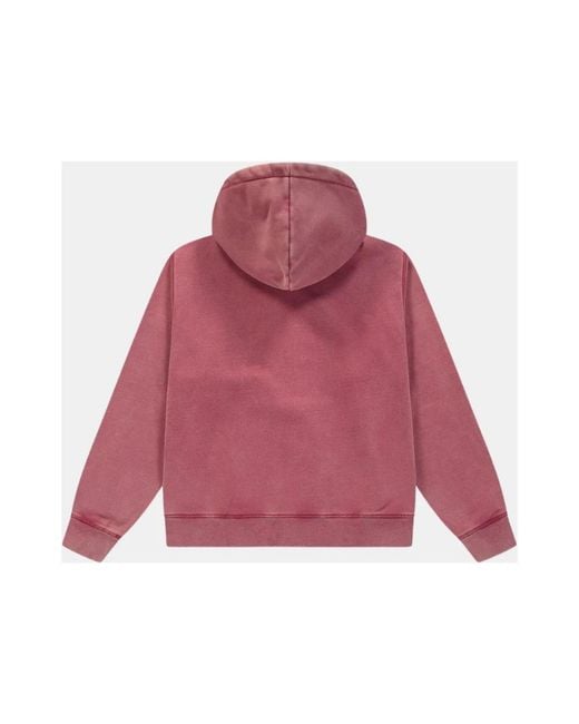 Arte' Zip Hoodie Washed in het Red voor heren