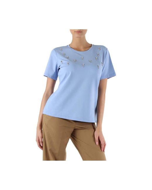 Tops > t-shirts Elena Miro en coloris Blue