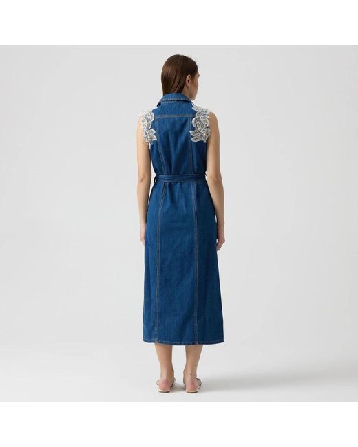 Ermanno Scervino Blue Shirt Dresses