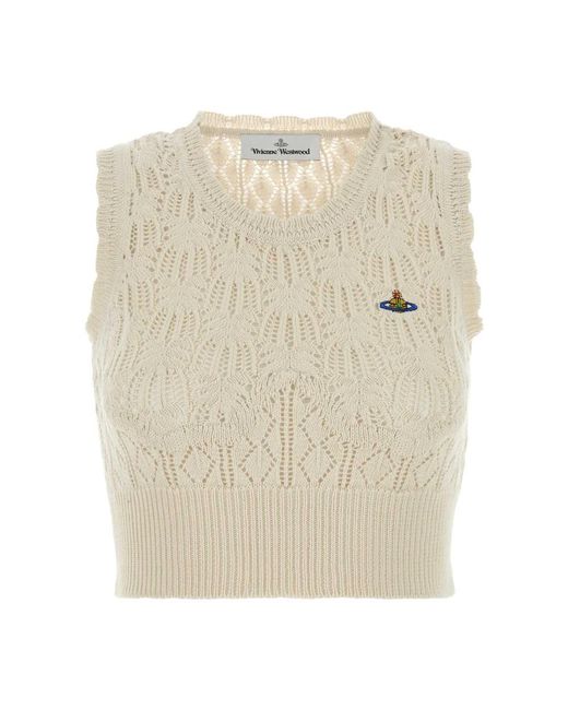 Vivienne Westwood Natural Round-Neck Knitwear