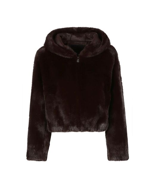 Pinko Black Faux Fur & Shearling Jackets