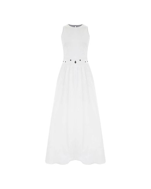 Kocca Kleedjes ,Wit ,Elegante Maxi Jurk in het White