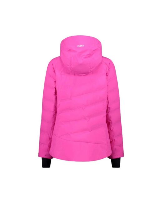CMP Pink Roter wintermantel high-loft kapuze
