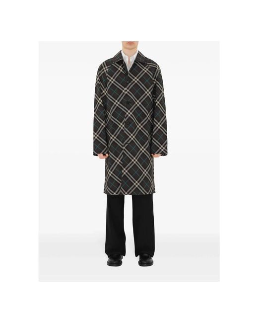 Burberry Black Single-Breasted Coats for men