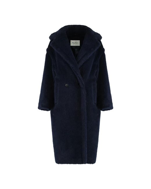 Max Mara Blue Double-Breasted Coats