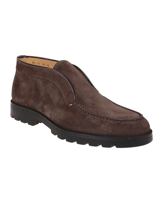 Santoni Brown Ankle Boots for men