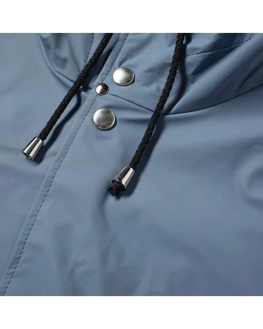 Stutterheim Leichter aschblauer regenmantel in Blue für Herren