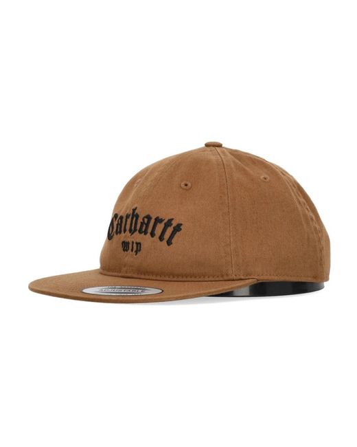 Carhartt Accessoires ,Bruin ,Katoen Onyx Platte Klep Pet Bruin/Zwart Mannen in het Brown voor heren