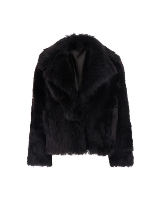 Blancha Black Faux Fur & Shearling Jackets