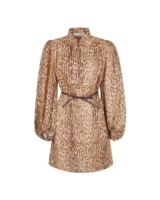 Zimmermann Natural Short Dresses