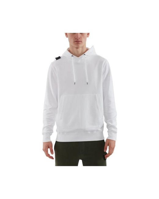 Ma Strum Hoodies & Sweatvesten ,Wit ,Katoen Core Overhead Hoody Optic in het Gray voor heren