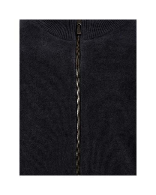 Drumohr Blue Zip-Throughs for men